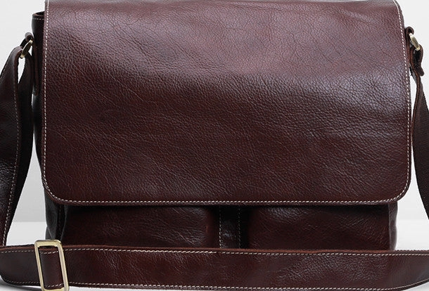 Flexible Organizer Cool leather men messenger bag shoulder bag for men