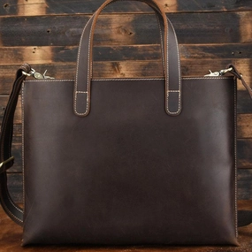 Versatile Use Stylish Edge Cool Leather Mens Coffee Briefcase Handbag Messenger Bag Shoulder Bag for Men