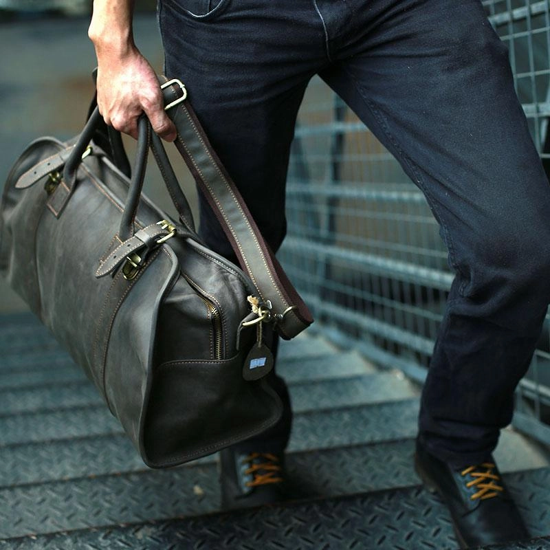 Gear Bag Cool Leather Mens Weekender Bags Travel Bags Shoulder Bag for men