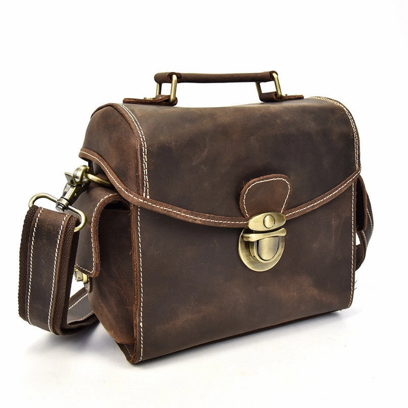 Cool Men Leather Camera Bag Canon Vintage Messenger Shoulder bag For Men Effortless Organizer