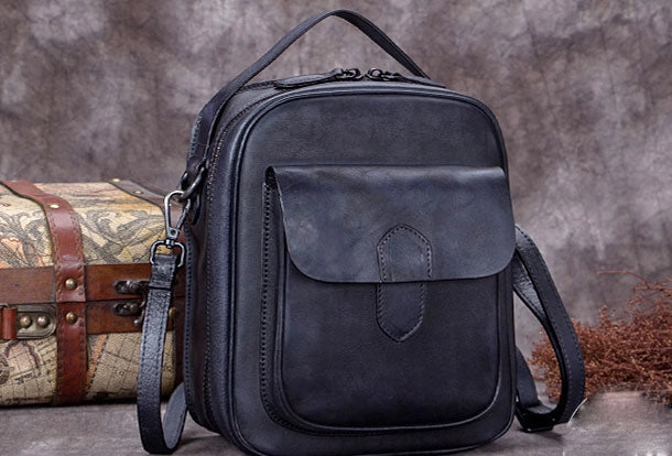 Daily Commute Daily Carry Cool Vintage Leather Mens Small Messenger Bag Shoulder Bag For Men