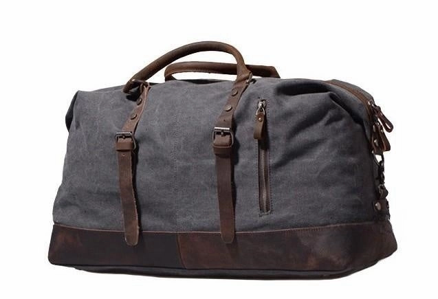Bold Choice Blue Waxed Canvas Weekender Bag Waxed Canvas Duffle Bag Blue Large Canvas Leather Duffle Bag