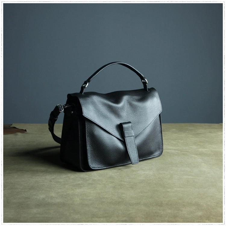 Cute Gray Leather Womens Satchel Handbag Satchel Shoulder Bag Mini Satchel Bag for Women Practical Design