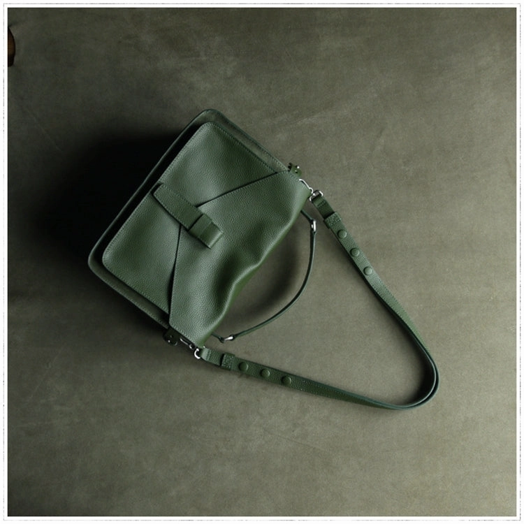 Cute Green Mini Leather Womens Satchel Handbag Small Satchel Shoulder Bag Small Satchel Bag for Women Practical Accessory