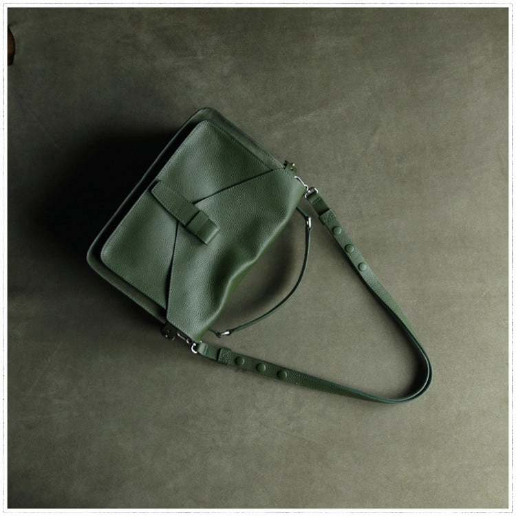 Cute Green Mini Leather Womens Satchel Handbag Small Satchel Shoulder Bag Small Satchel Bag for Women Smart Edge