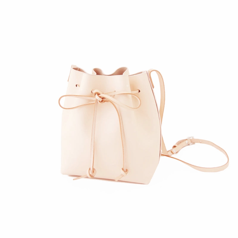 Practical Travel Cute LEATHER Beige Bucket Bag WOMENs SHOULDER BAG Purses FOR WOMEN