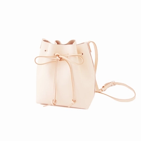 Relaxed Soft Shape Cute LEATHER Beige Bucket Bag WOMENs SHOULDER BAG Purses FOR WOMEN