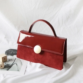 Cute Leather Red Womens Handbag Crossbody Bag Purse Shoulder Bag for Women Chic leather clutch