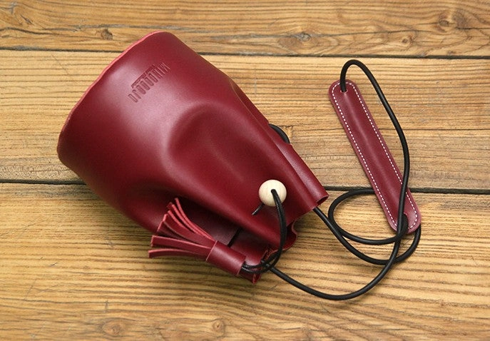 Cute LEATHER WOMEN Bucket SHOULDER BAG Barrel Crossbody Purses FOR WOMEN Water Resistant Fashion Accessory