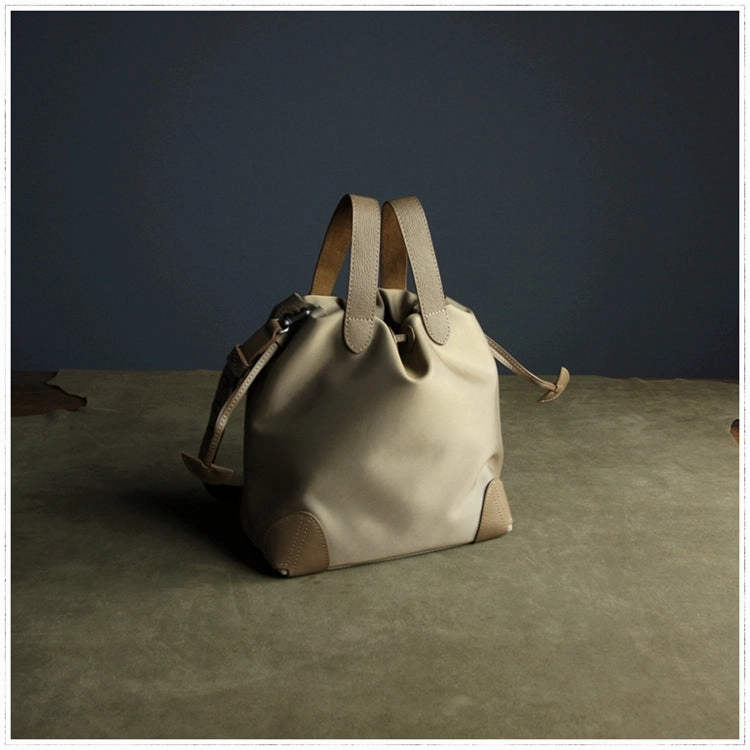 Versatile purse Refined Aesthetic Cute Womens Khaki NYLON Bucket Handbag Purse Barrel NYLON Shoulder Bag Crossbody Purse for Ladies