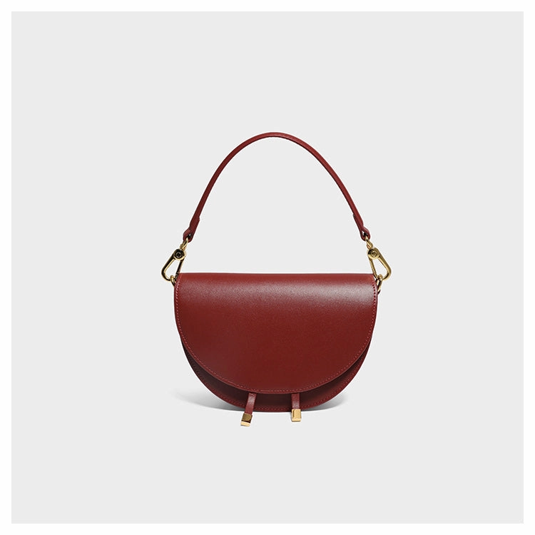 Cute Womens White Leather Saddle Round Handbag Shoulder Bag Round Crossbody Purse for Women Travel Accessory Weekend Bag