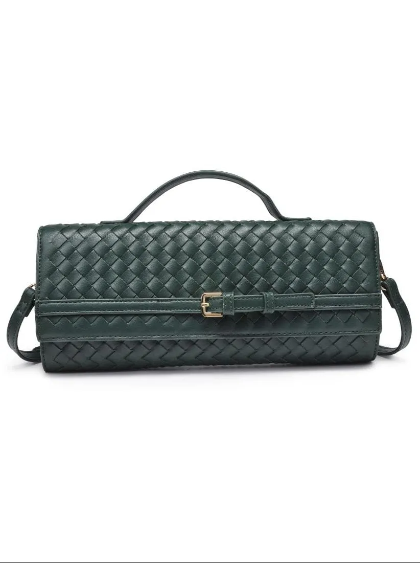 High Quality Secure Storage 61688 Emerson Woven Top Handle Clutch/Crossbody