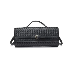 Spacious enough for your essentials yet compact enough for convenience Sleek Urban Outfit 61688 Emerson Woven Top Handle Clutch/Crossbody