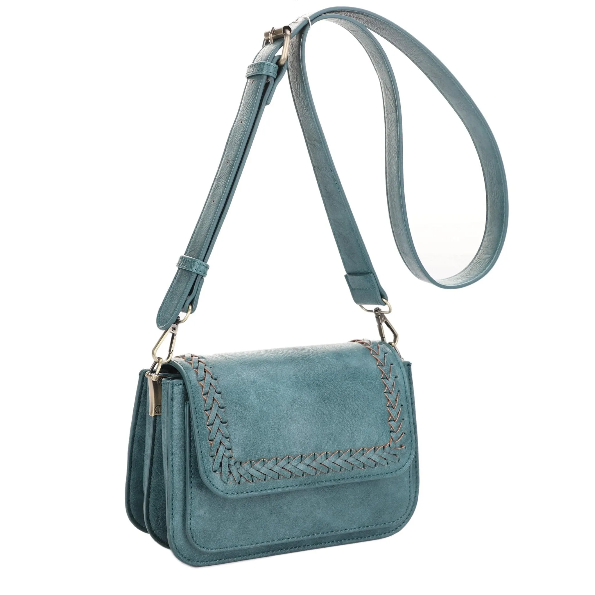 Outdoor Day Look EJ60118-7 Val Whipstitch Detail Crossbody Bag
