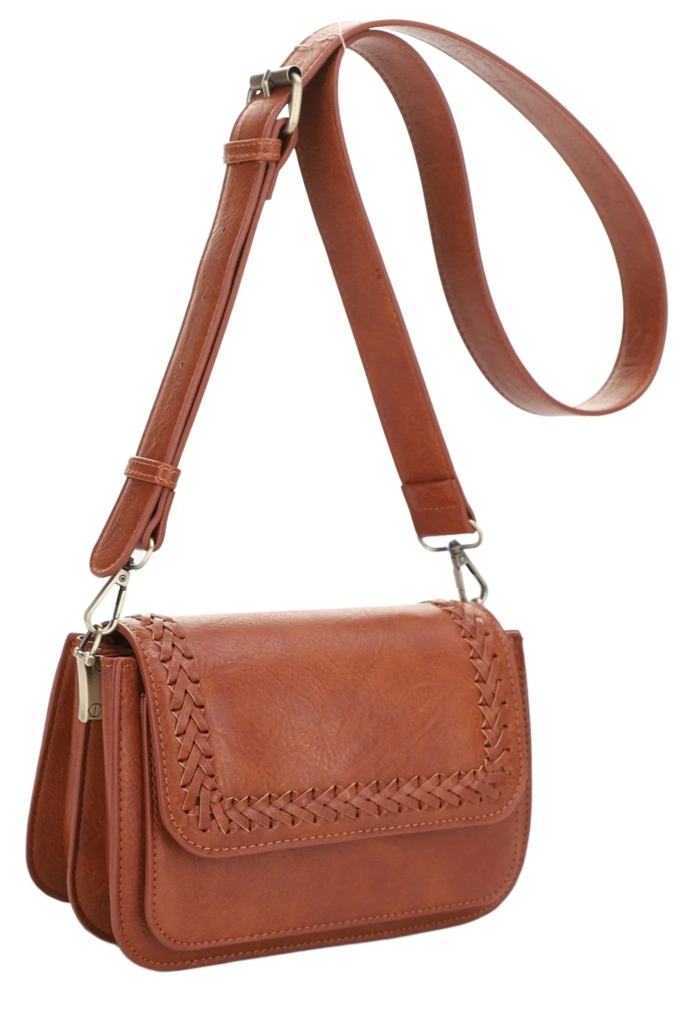Minimalist Practical Style Classic and sophisticated style for any occasion EJ60118-7 Val Whipstitch Detail Crossbody Bag