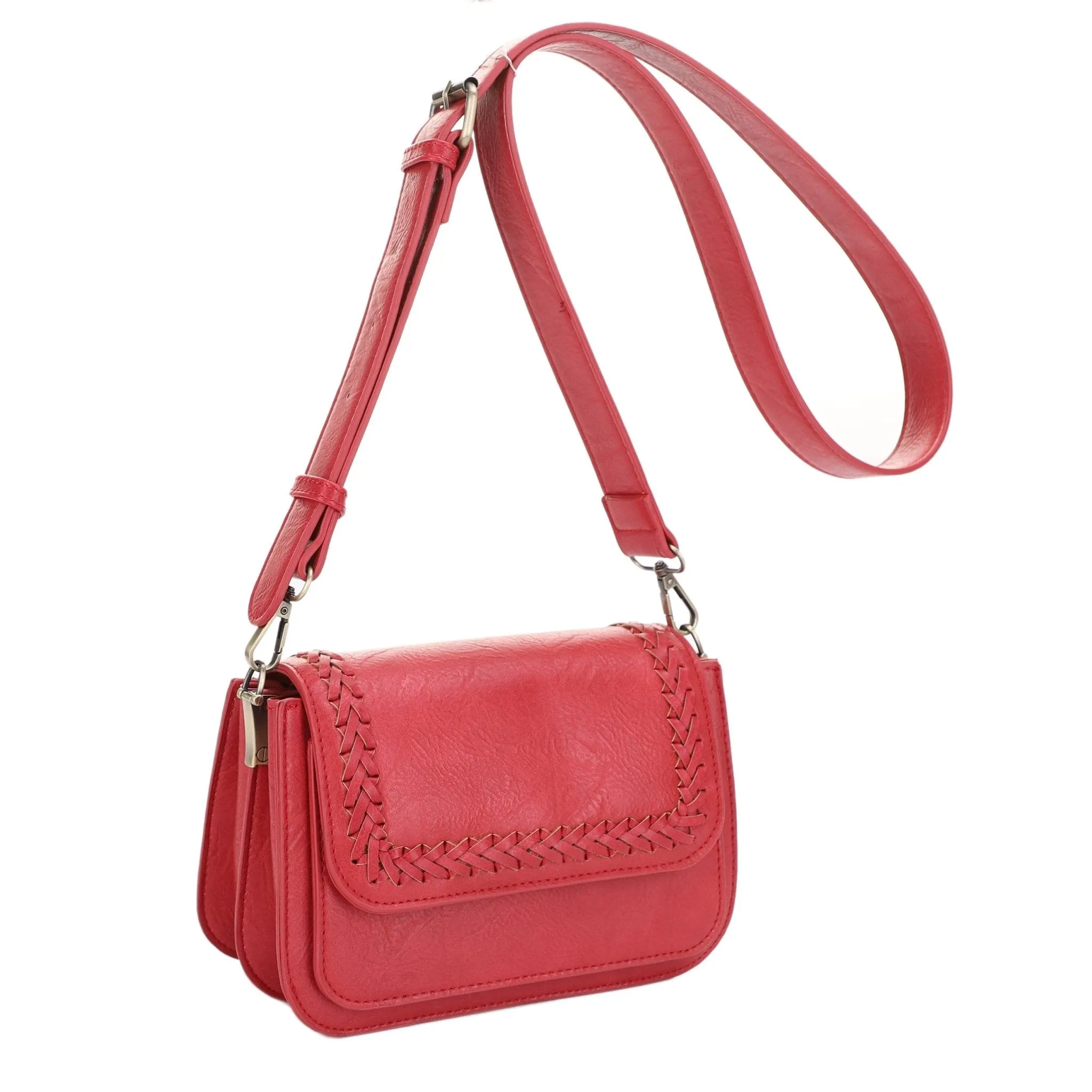 EJ60118-7 Val Whipstitch Detail Crossbody Bag Practical size that allows you to carry what matters most Adjustable strap to ensure the perfect fit for your comfort
