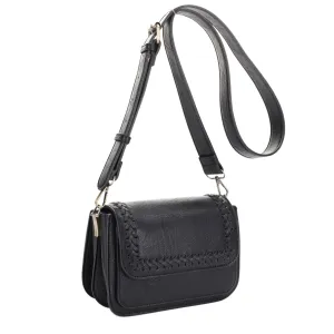 EJ60118-7 Val Whipstitch Detail Crossbody Bag Durable design makes it perfect for everyday wear