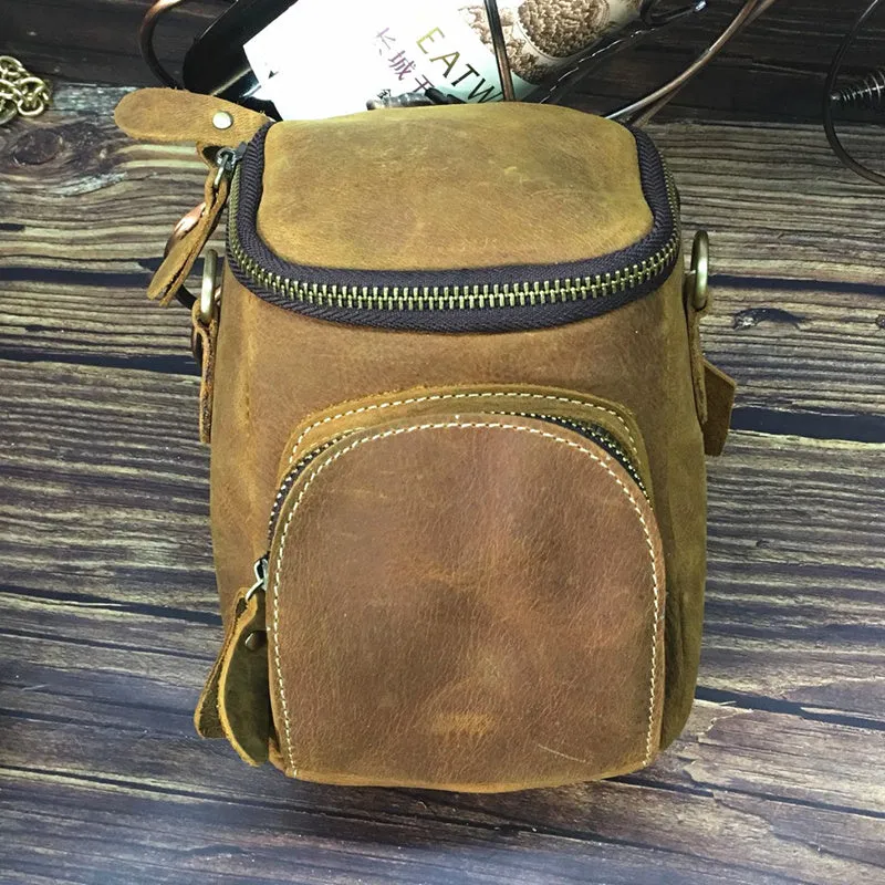 Vintage Leather Belt Pouch for Men Waist Bags BELT BAG Shoulder Bag For Men Essential Gear