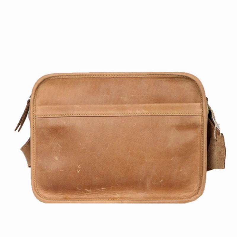 Comfort Style Lightweight Everyday Black Leather Mens Casual Small Courier Bags Messenger Bag Coffee Brown Postman Bag For Men