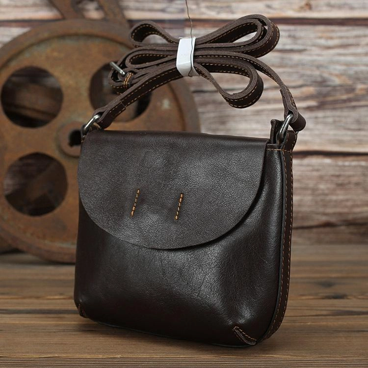 LEATHER MEN'S Small Side bag Brown Side Bag Mini MESSENGER BAG Courier Bag FOR MEN Everyday Reliability Versatile Design