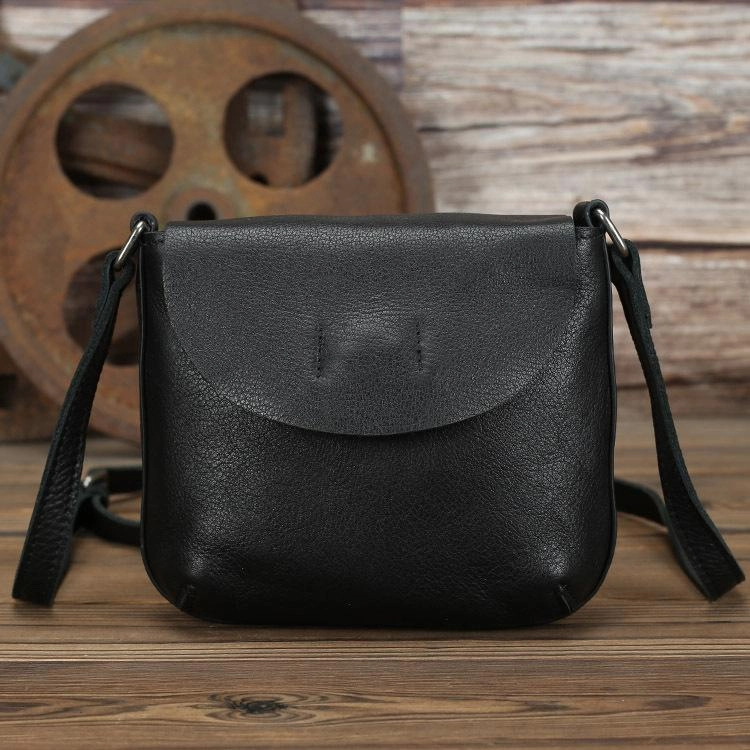 LEATHER MEN'S Small Side bag Brown Side Bag Mini MESSENGER BAG Courier Bag FOR MEN Portable Comfort