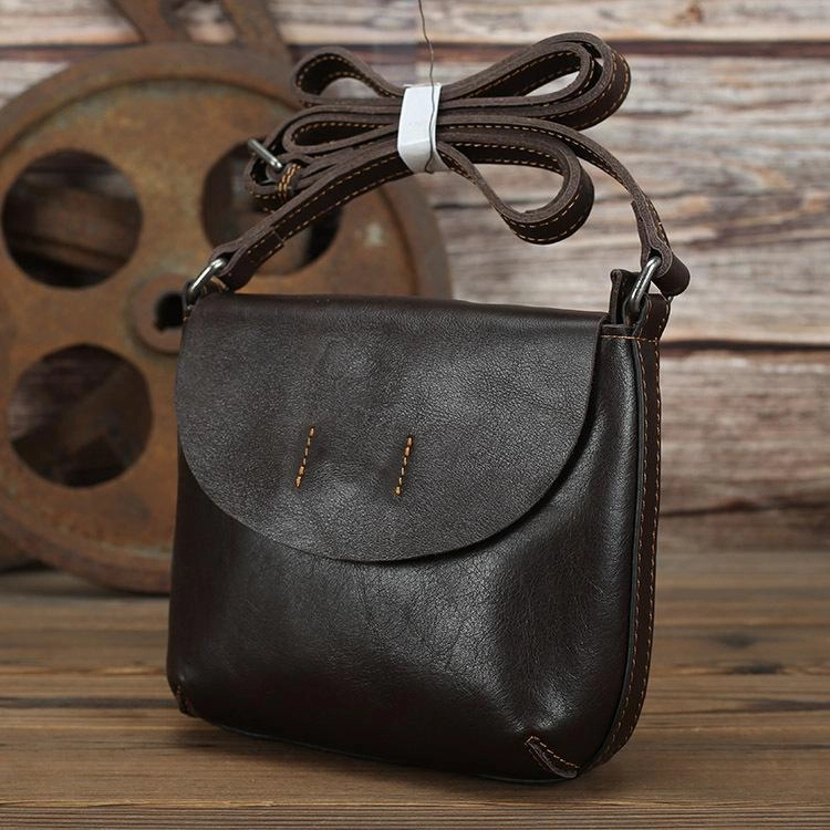 Modern Design City Adventure LEATHER MEN'S Small Side bag Brown Side Bag Mini MESSENGER BAG Courier Bag FOR MEN