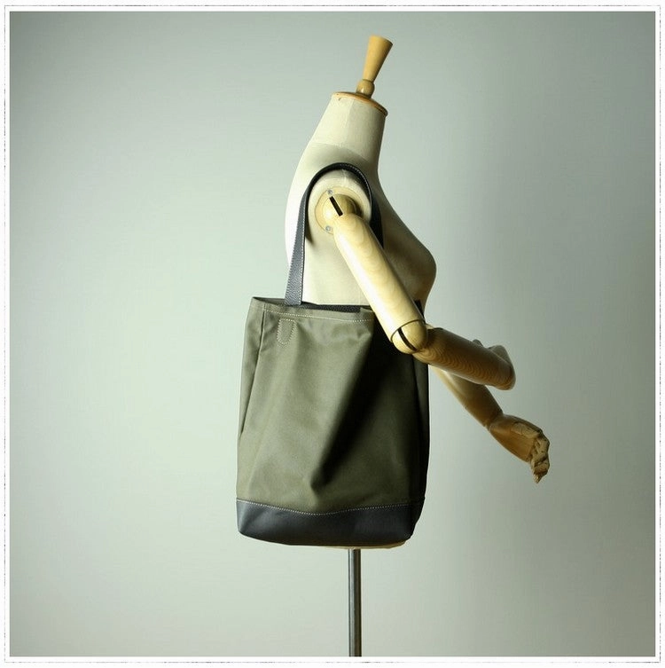 Fashion Detail Womens Green Canvas Shoulder Tote Bags Best Tote Handbag Shopper Bags Purse for Ladies