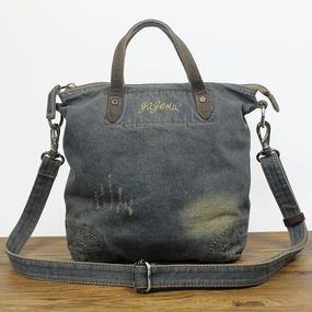 Denim Blue Mens Messenger Bag Tote Shoulder Bag Jean Courier Bag For Men Casual Journey Casual Style