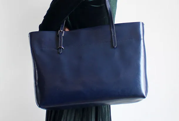 Comfortable Design Brown Womens Leather Tote Purse Handbag Shoulder Bag Large Leather Shopper Bag for Women