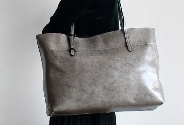 Comfortable hand-held bag Luxury Modernity Brown Womens Leather Tote Purse Handbag Shoulder Bag Large Leather Shopper Bag for Women