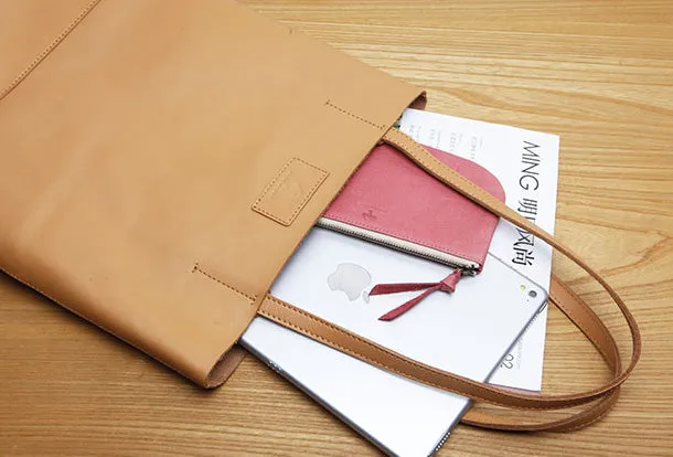 Office Outfit Handmade Genuine Leather Handbag Tote Bag Shopper Bag Shoulder Bag Purse For Women