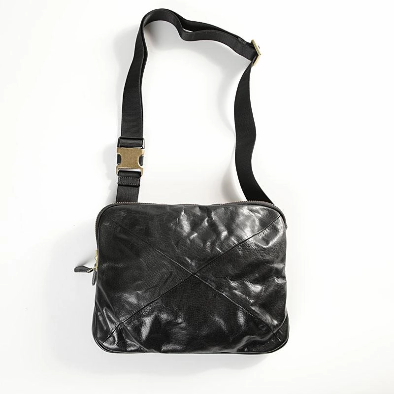 Lightweight Material DISTRESSED BROWN LEATHER MEN'S Side Bag Black MESSENGER BAG Small Postman bag FOR MEN