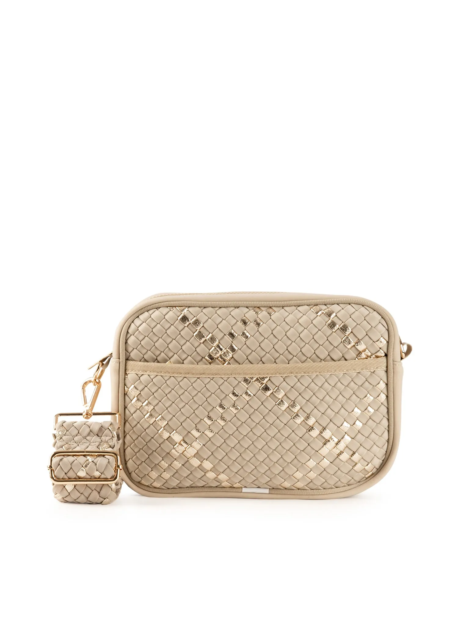 Drew Buff Woven Crossbody Durable everyday bag A crossbody bag that delivers both style and function