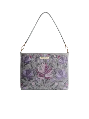 Made with high-quality materials that stand up to daily use Casual Daily Style Caprese Siji Tresna Large Grey Crossbody Bag