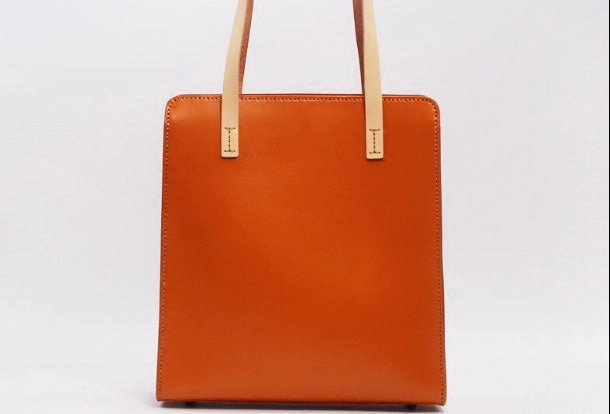 Chic Everyday Handmade Leather Tote Purse Handbag Shoulder Bag Large for Women Leather Shopper Bag