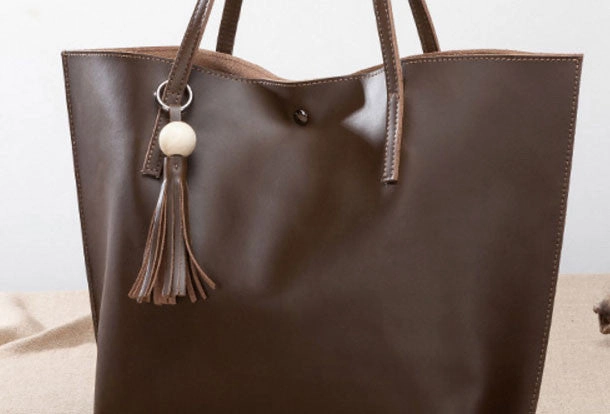 Handmade Leather handbag shoulder bag large tote for women leather shopper bag Sleek Accent