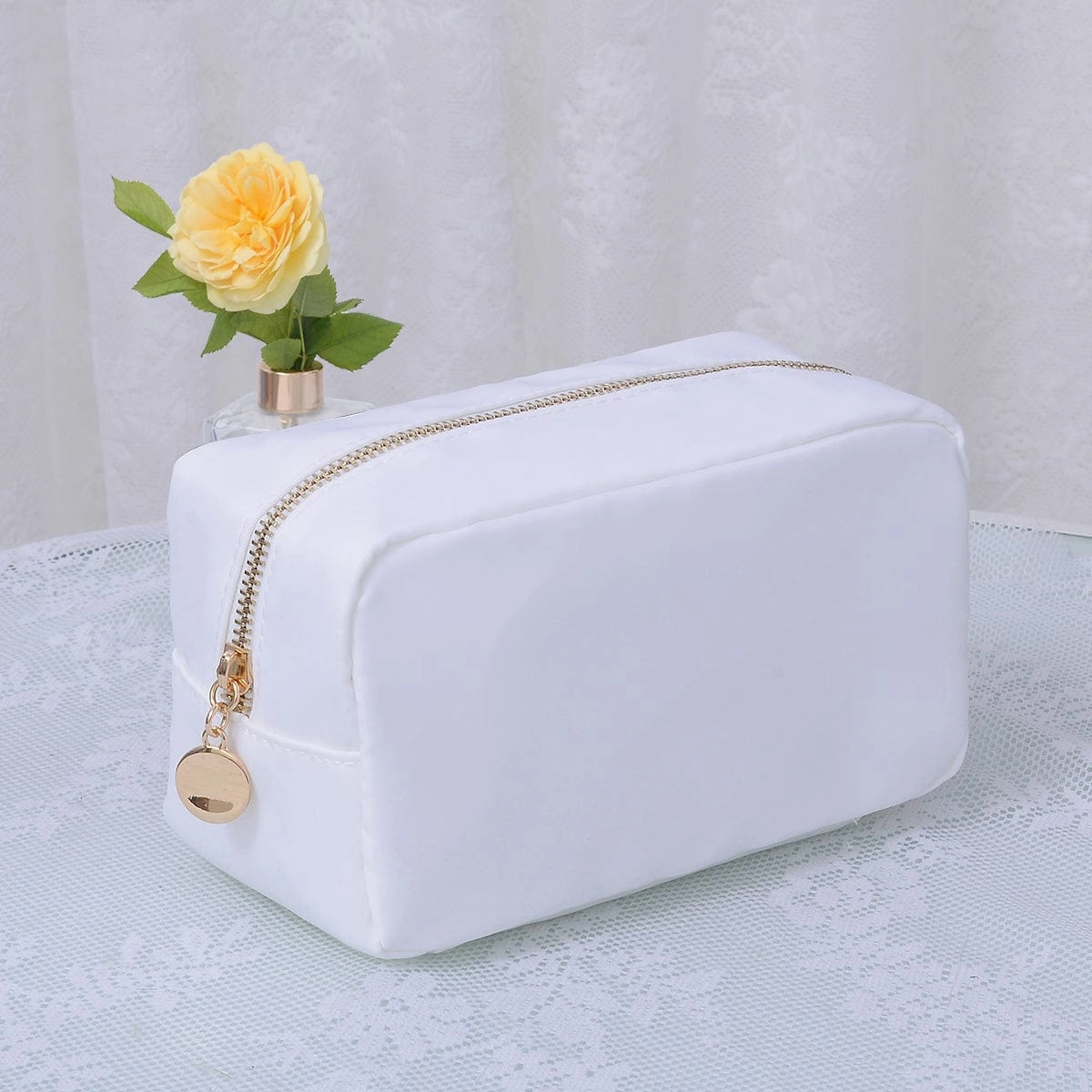 HM1012 Emma Round Zippered Nylon Cosmetic Pouch Bag Stylish Journey Modern Comfort