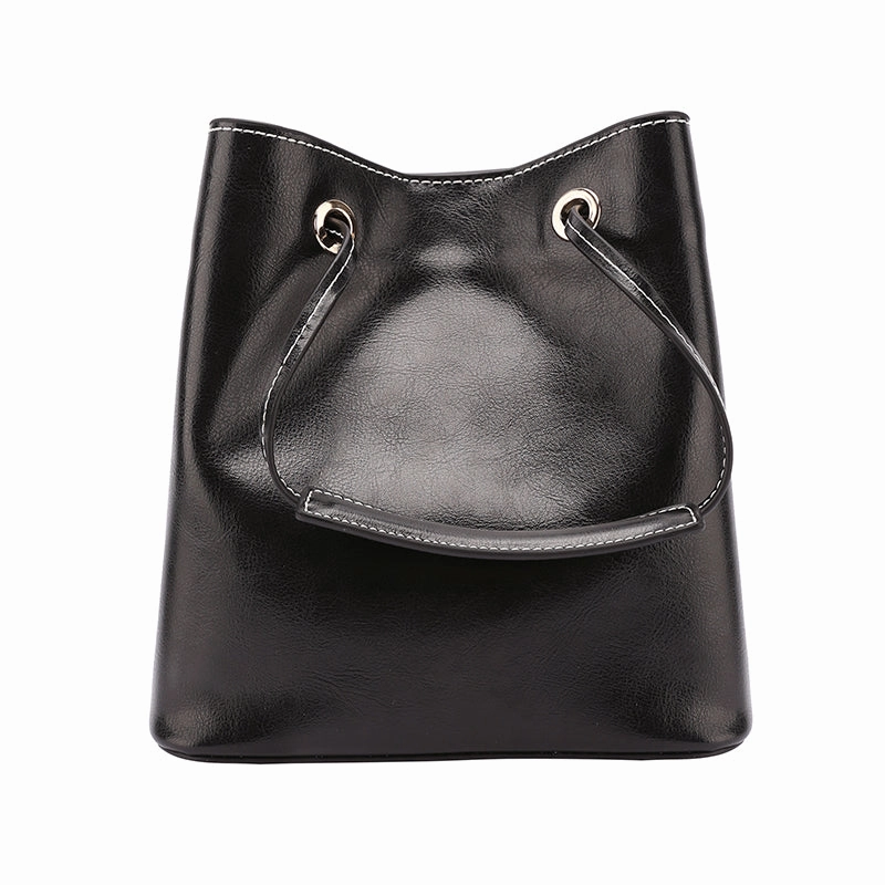 Minimal Appeal Soft Leather Black Leather Womens Small Handbag Purse Shoulder Bag For Women