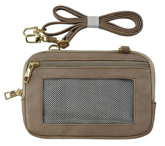 Functional Minimal Style Elegant Urban Look AD007 Cell Phone Mini Crossbody Wallet Bag
