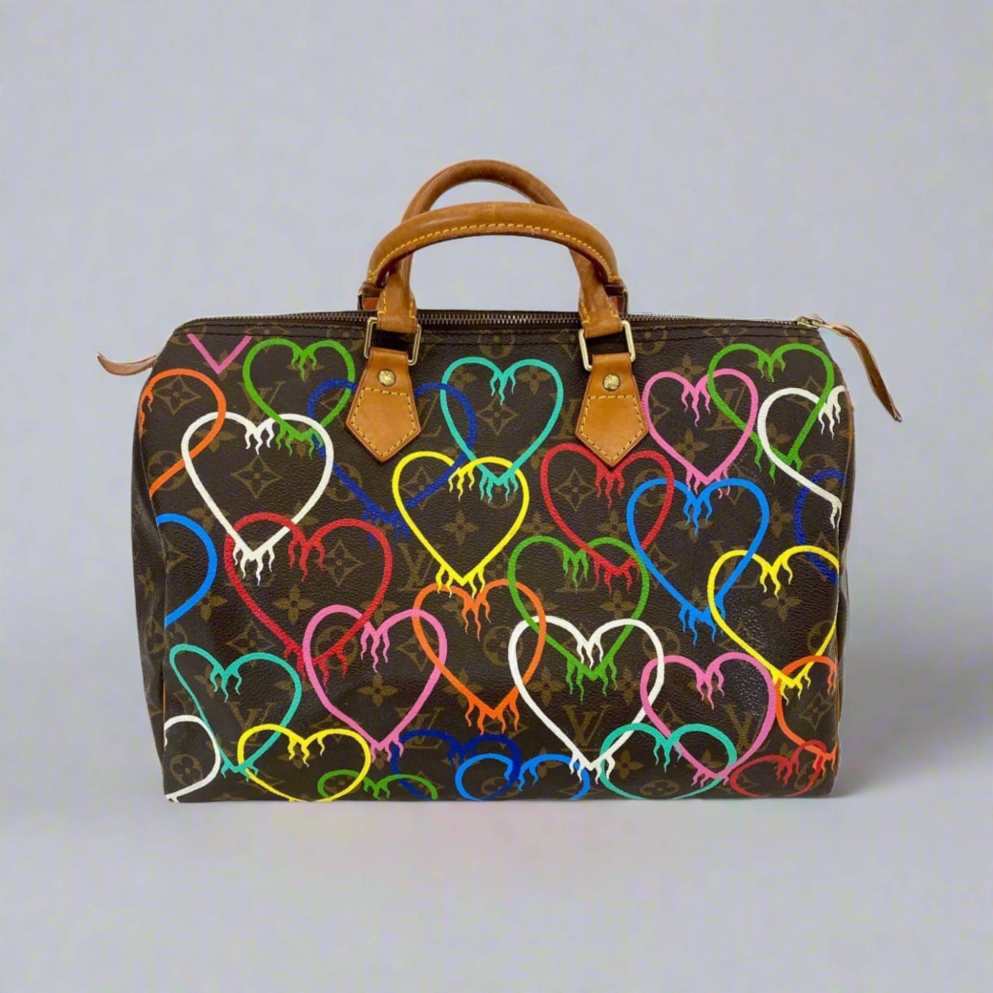 Trendy Design Versatile Use Dripping Multi Colored Hearts
