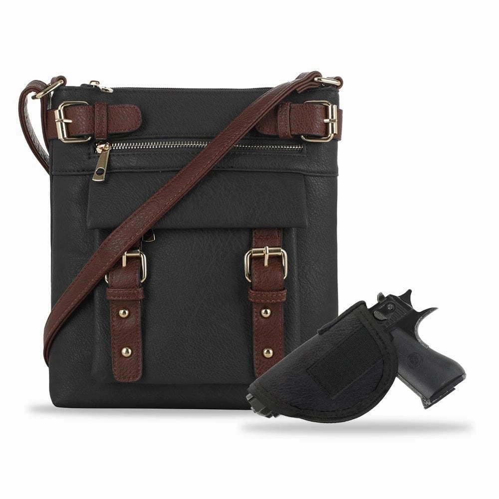 DSC98535LK Women's Concealed Carry Locking Purse Crossbody Fashion Travel