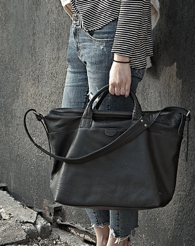 Chic Touch Black Fashion Leather Handbag Work Bag Shoulder Bag Purse For Women