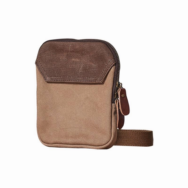 Modern Design Cool Canvas Mens Mini Side Bag Small Vertical Messenger Bags Courier Bag for Men