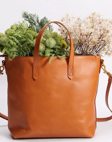 Soft Casual Design Handmade Leather Tote Purse Bucket Bag Handbag Shoulder Bag Large for Women Leather Shopper Bag