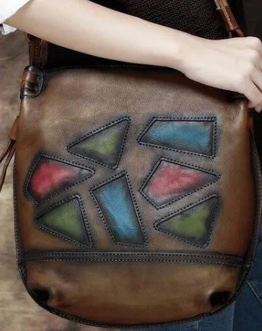 Handmade Leather crossbody purse shoulder bag for women leather messenger bag Sporty Look