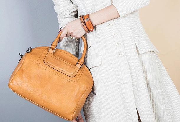 Genuine Leather Handbag Shoulder Bag Handmade Bag Leather Purse For Women Fashion Outfit