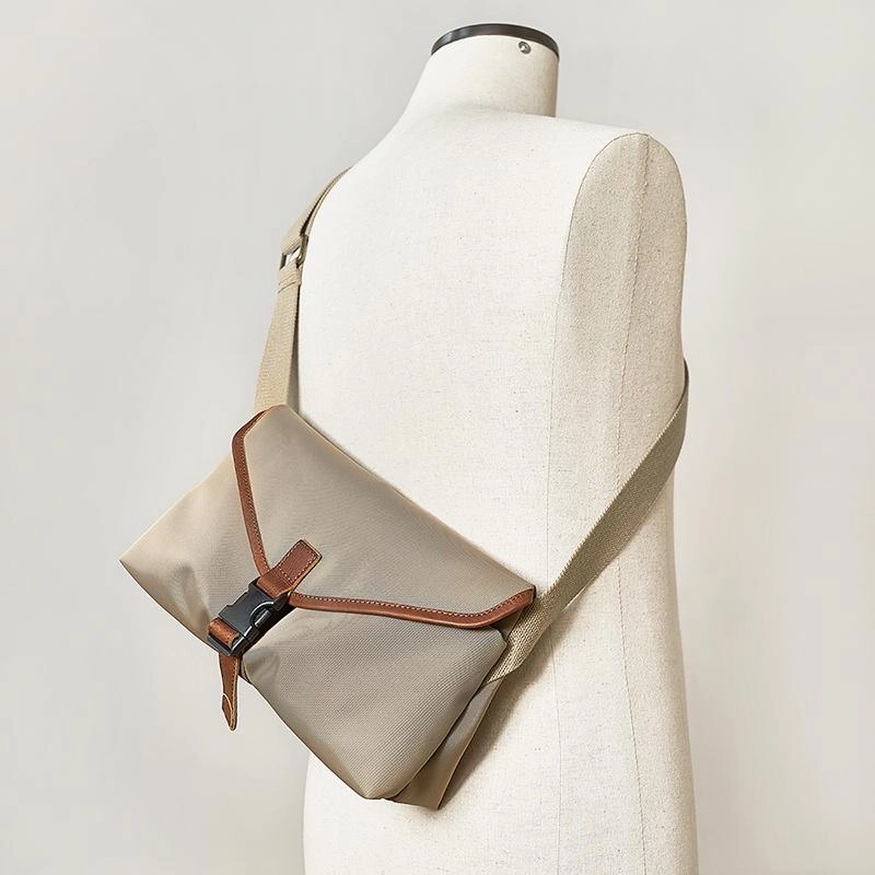 Fashion Nylon Mens Black Side Bag Courier Bag Postman Bag Nylon Messenger Bag for Men Daily Essential