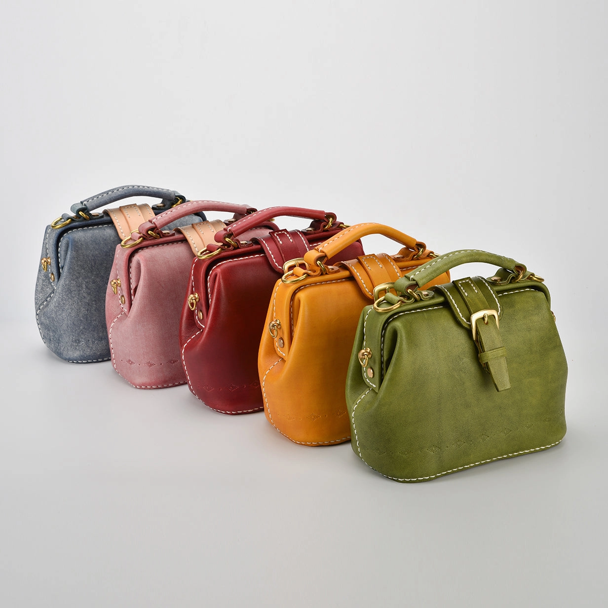 Handmade Womens Yellow Leather Small doctor Purse Yellow shoulder doctor bags for women On-the-Go Bag Sleek Design