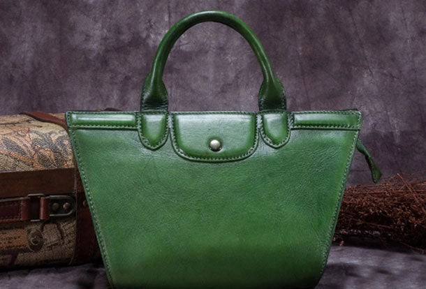 Genuine Leather Handbag Vintage Mini Tote Bag Shoulder Bag Crossbody Bag Purse For Women Best Seller