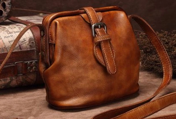 Fashion Daily Chic Design Vintage Leather Doctor Crossbody Bag Shoulder Bag Purse For Women